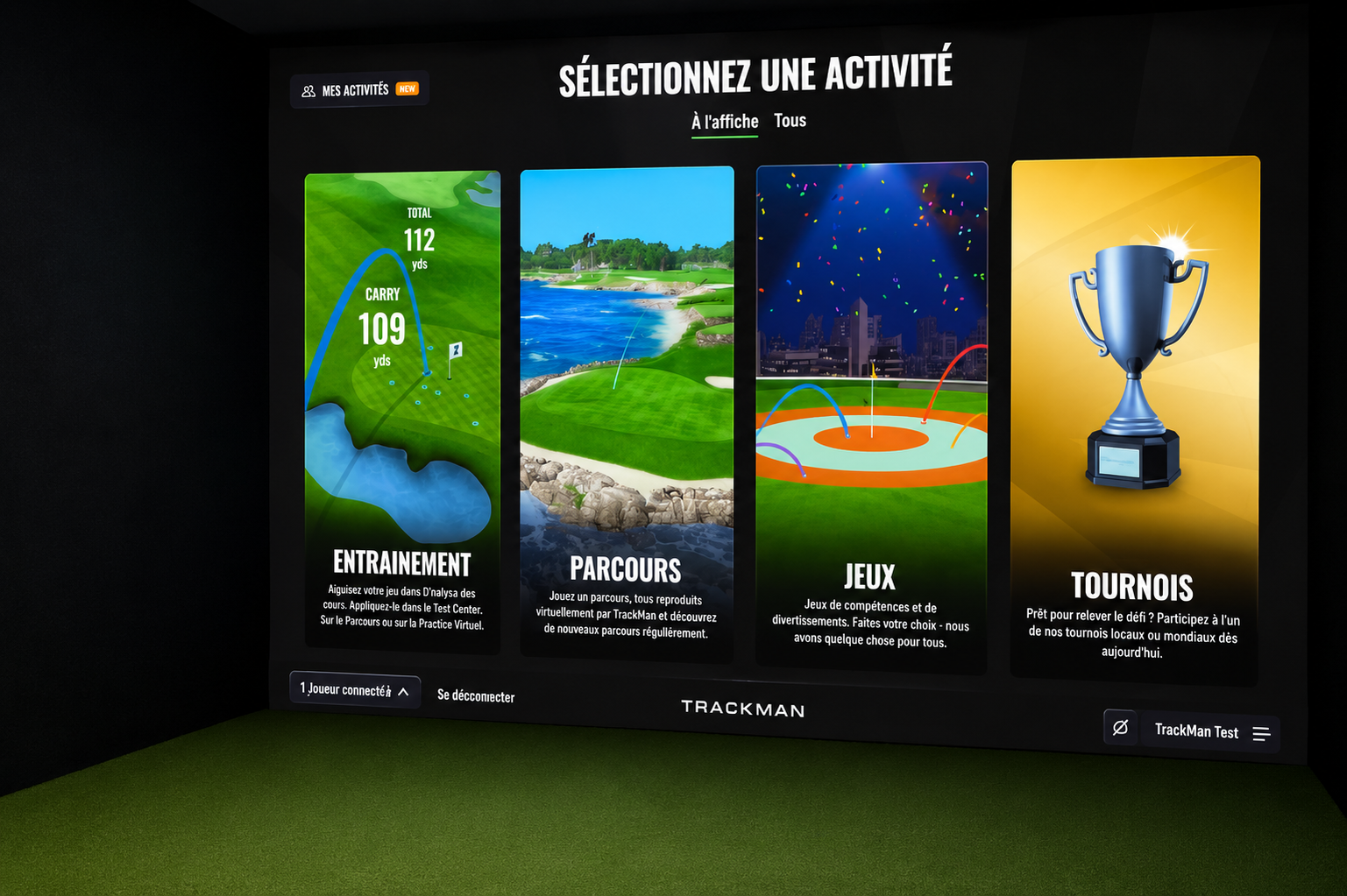 Un simulateur de golf sous terre à Verbier : l’alliance parfaite entre ski et swing